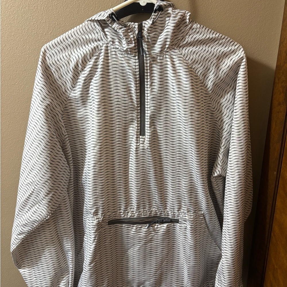 Holloway White and Gray Zippered Sweatshirt